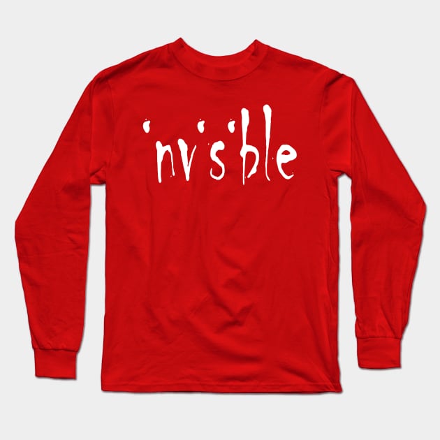 I is Invisible Chronic Illness Spoon Theory Typography Long Sleeve T-Shirt by taiche